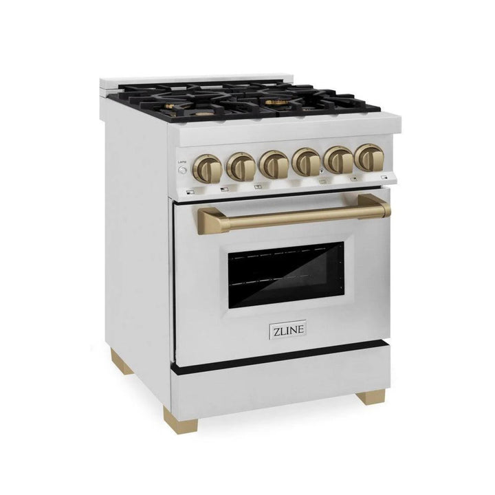 ZLINE Autograph Edition 24", 30", 36", &amp; 48" Legacy Dual Fuel Range with Champagne Bronze, Polished Gold nd Matte Black.
