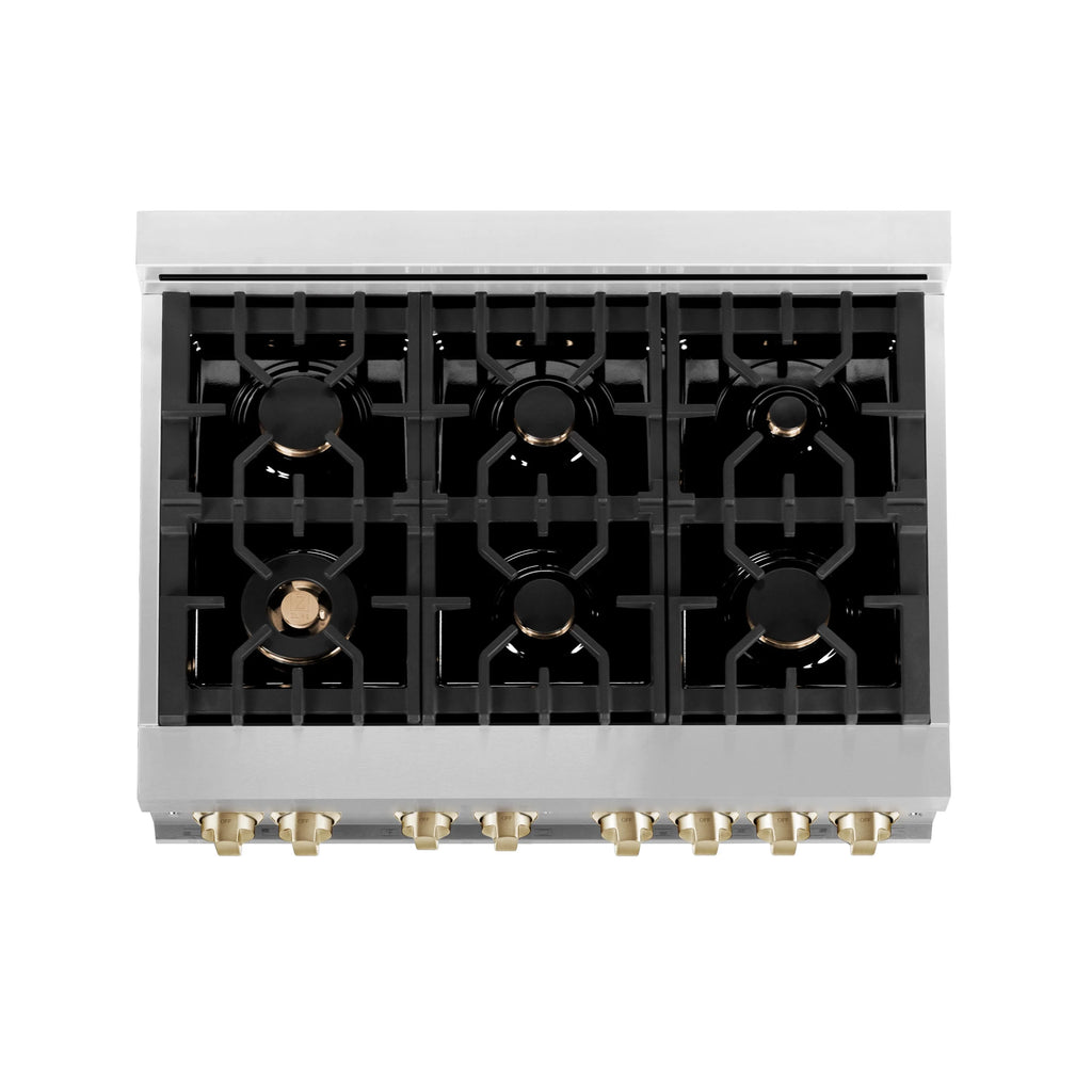 ZLINE 36" 2 Piece Autograph Edition Stainless Steel Range &amp; Range Hood