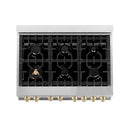 ZLINE 36" 3 Piece Stainless Fuel Range w/ Range Hood &amp; Dishwasher