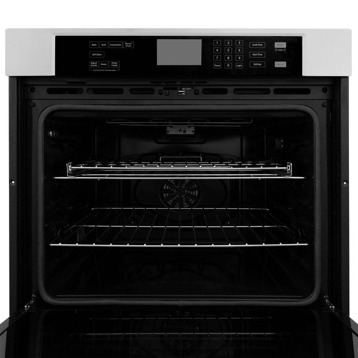 ZLINE Kitchen Package with Refrigerator, 30 in. Stainless Steel Rangetop, 30 in. Range Hood, 30 in. Single Wall Oven and 24 in. Tall Tub Dishwasher (5KPR-RTRH30-AWSDWV)
