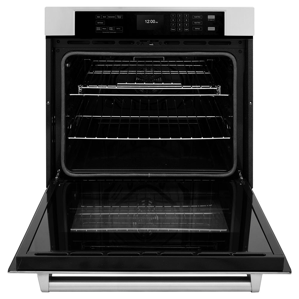 ZLINE 30 in. Professional True Convection Single Wall Oven with Air Fry and Self Clean in Stainless Steel, Open Box-Excellent Condition