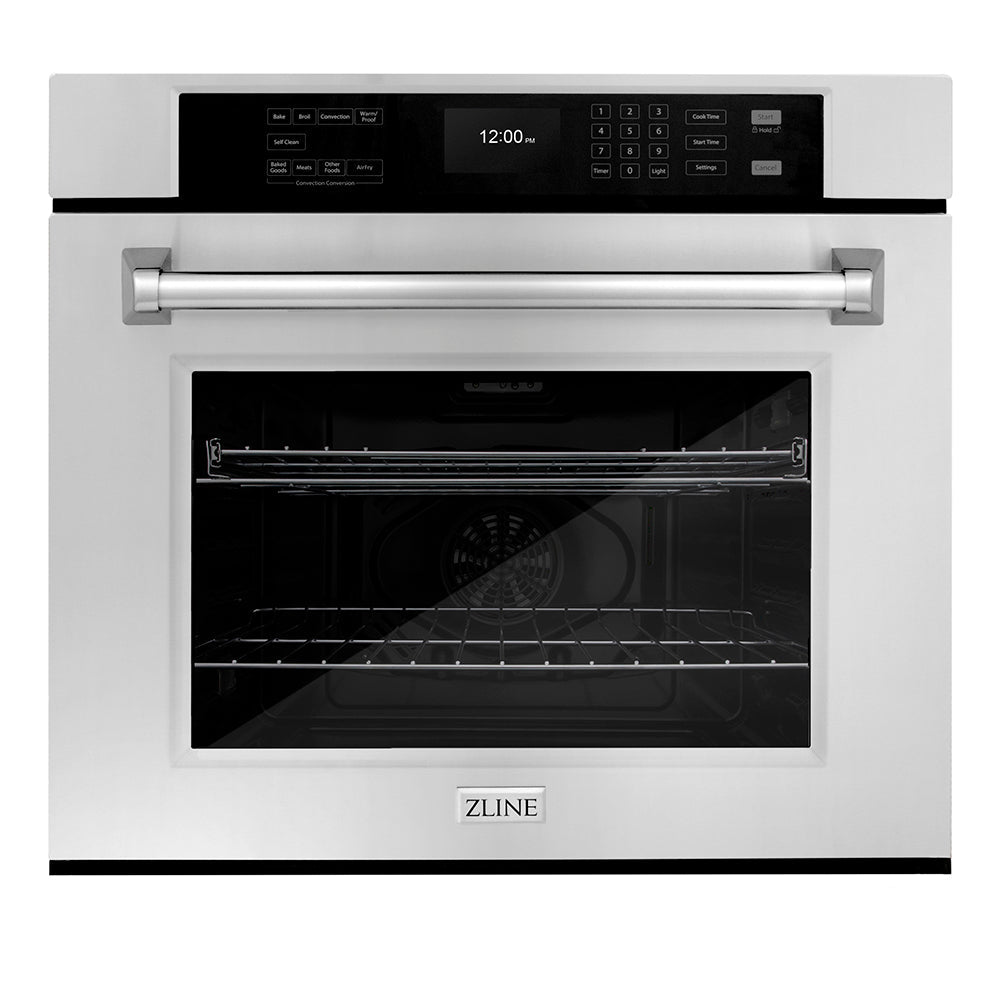 ZLINE 30 in. Professional True Convection Single Wall Oven with Air Fry and Self Clean in Stainless Steel, Open Box-Excellent Condition