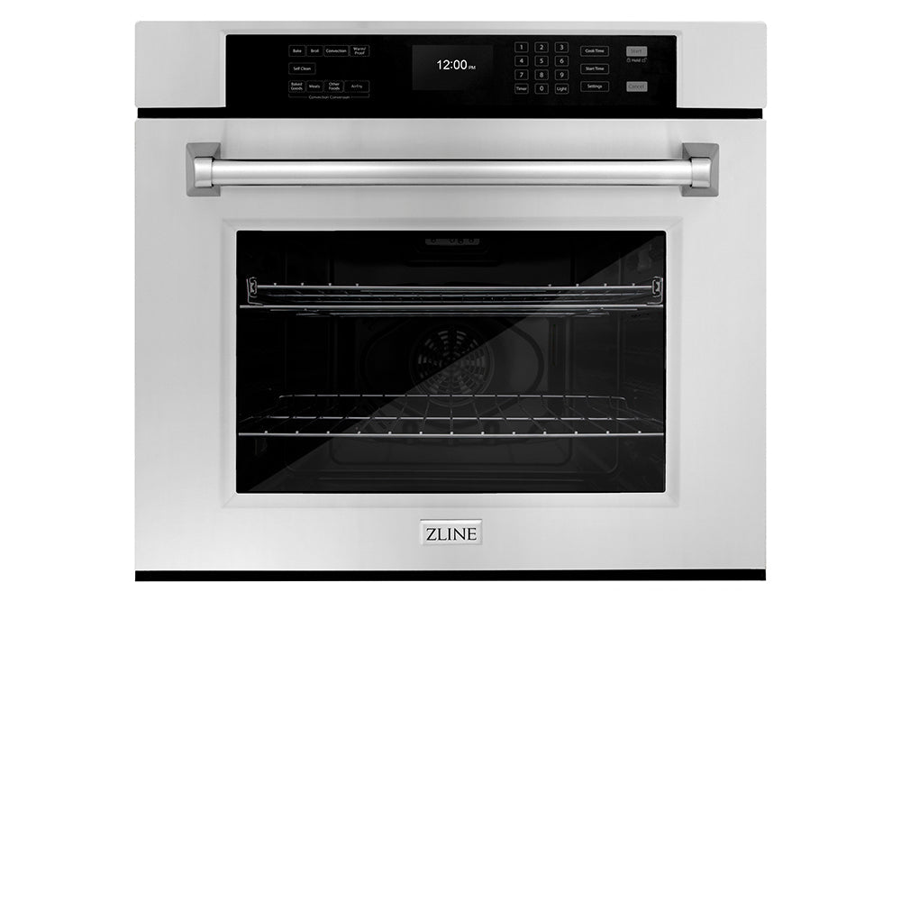 ZLINE 30 in. Professional True Convection Single Wall Oven with Air Fry and Self Clean in Stainless Steel, Open Box-Excellent Condition