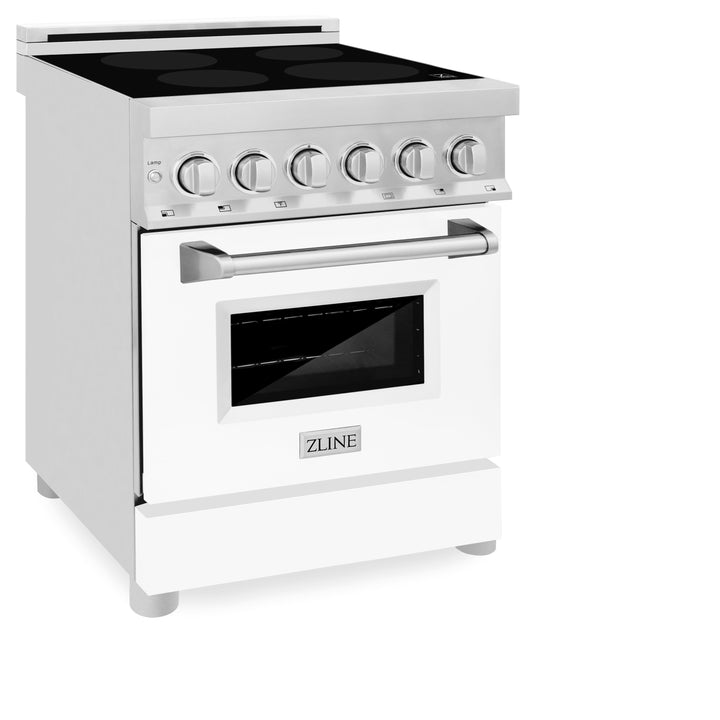 ZLINE 30" 4.0 cu. ft. Induction Range with a 4 Element Stove and Electric Oven in White Matte, RAIND-WM-30