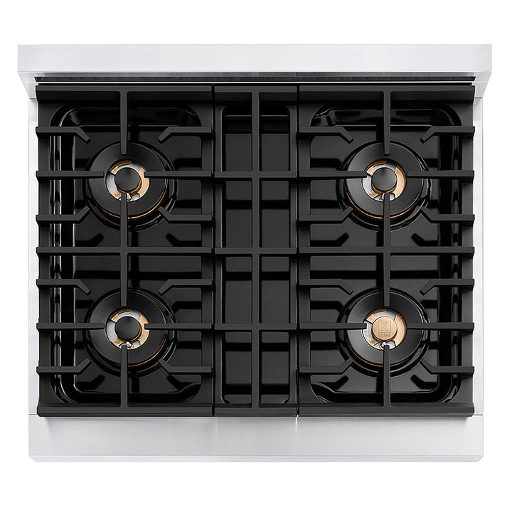 ZLINE 30 in. Paramount Gas Rangetop with 4 Burner DuoPro™ Cooktop in Stainless Steel