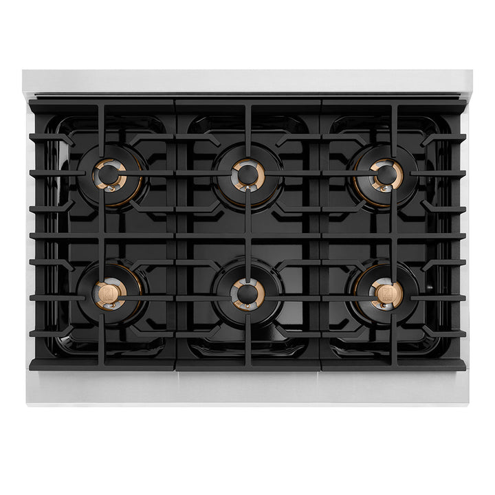 ZLINE 36 in. Paramount Gas Rangetop with 6 Burner DuoPro™ Cooktop in Stainless Steel (PSRT36)