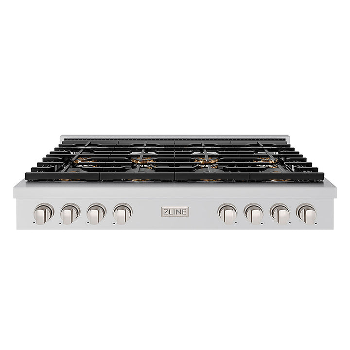 ZLINE 48 in. Paramount Gas Rangetop with 8 Burner DuoPro™ Cooktop in Stainless Steel