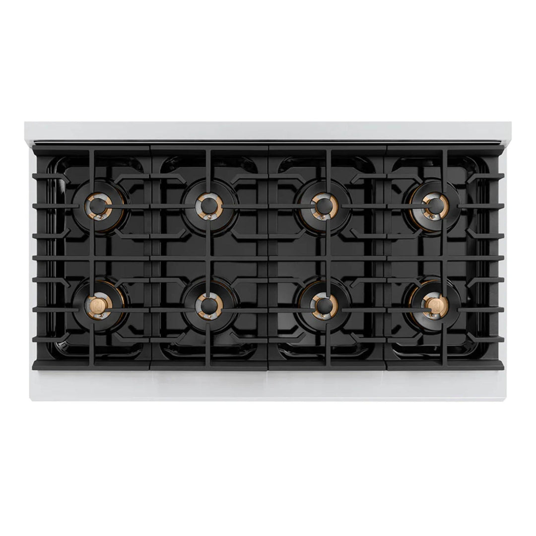 ZLINE Autograph Edition Paramount Gas Rangetops with 6 or 8 Burner DuoPro™ Cooktops and Champagne Bronze Accents – 36" and 48" Widths