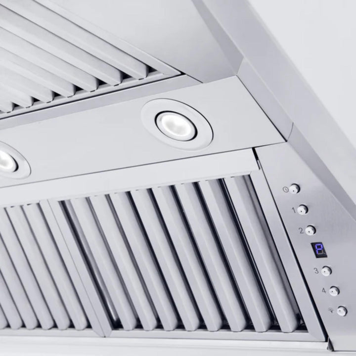 ZLINE 30", 36", &amp; 48" Professional Convertible Vent Wall Mount Range Hoods with Crown Molding in Stainless Steel