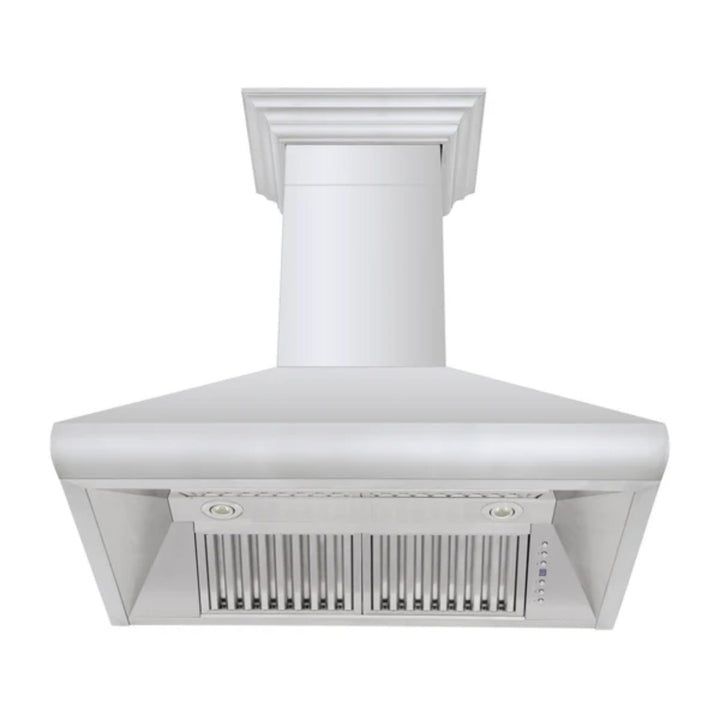 ZLINE 30", 36", &amp; 48" Professional Convertible Vent Wall Mount Range Hoods with Crown Molding in Stainless Steel