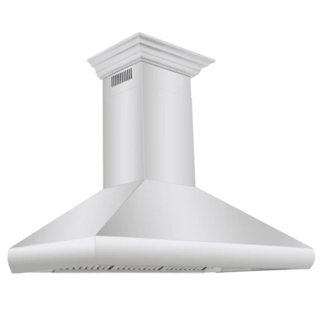 ZLINE 30", 36", &amp; 48" Professional Convertible Vent Wall Mount Range Hoods with Crown Molding in Stainless Steel