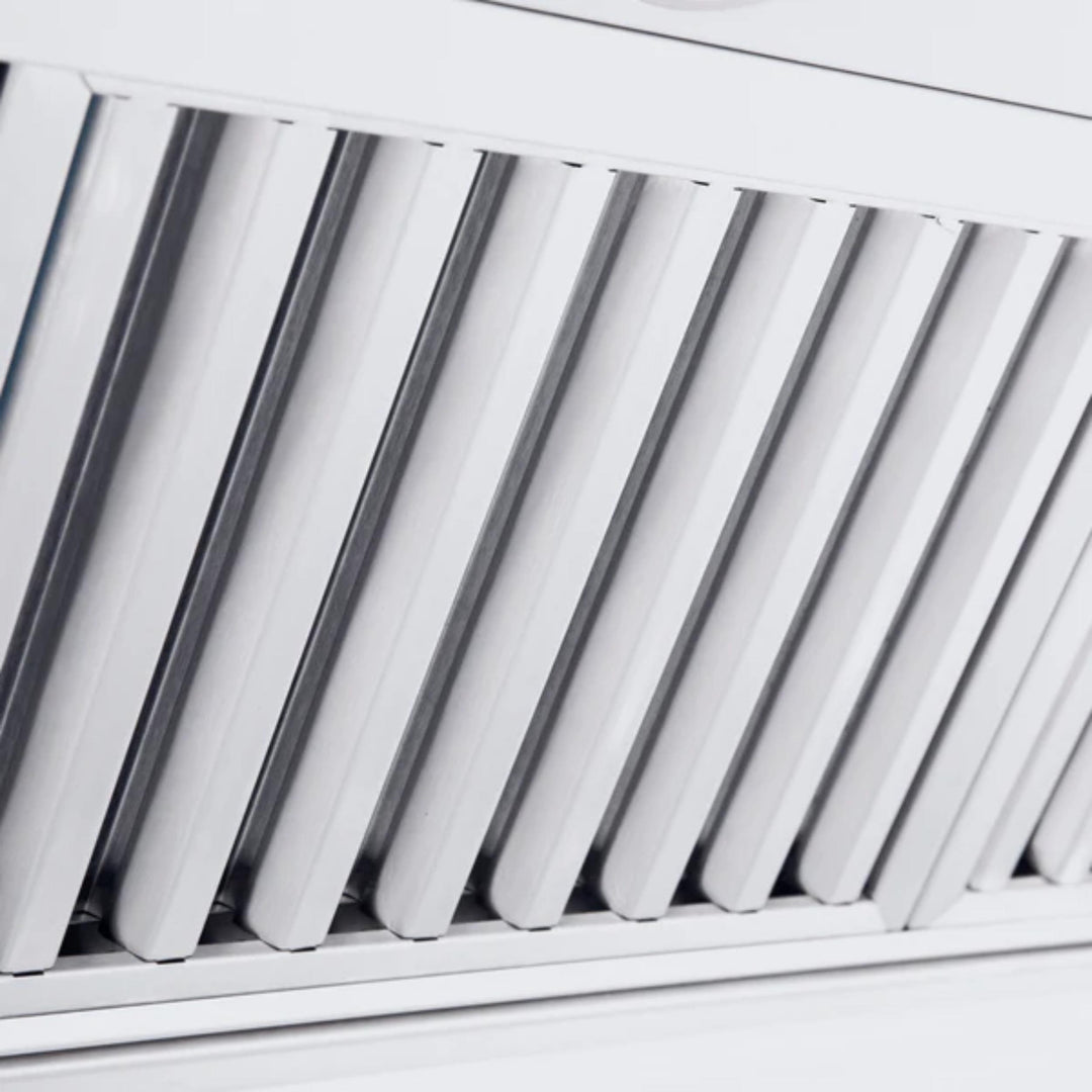 ZLINE 30", 36", 42", 48", and 60" Professional Convertible Vent Wall Mount Range Hoods with Crown Molding in Stainless Steel