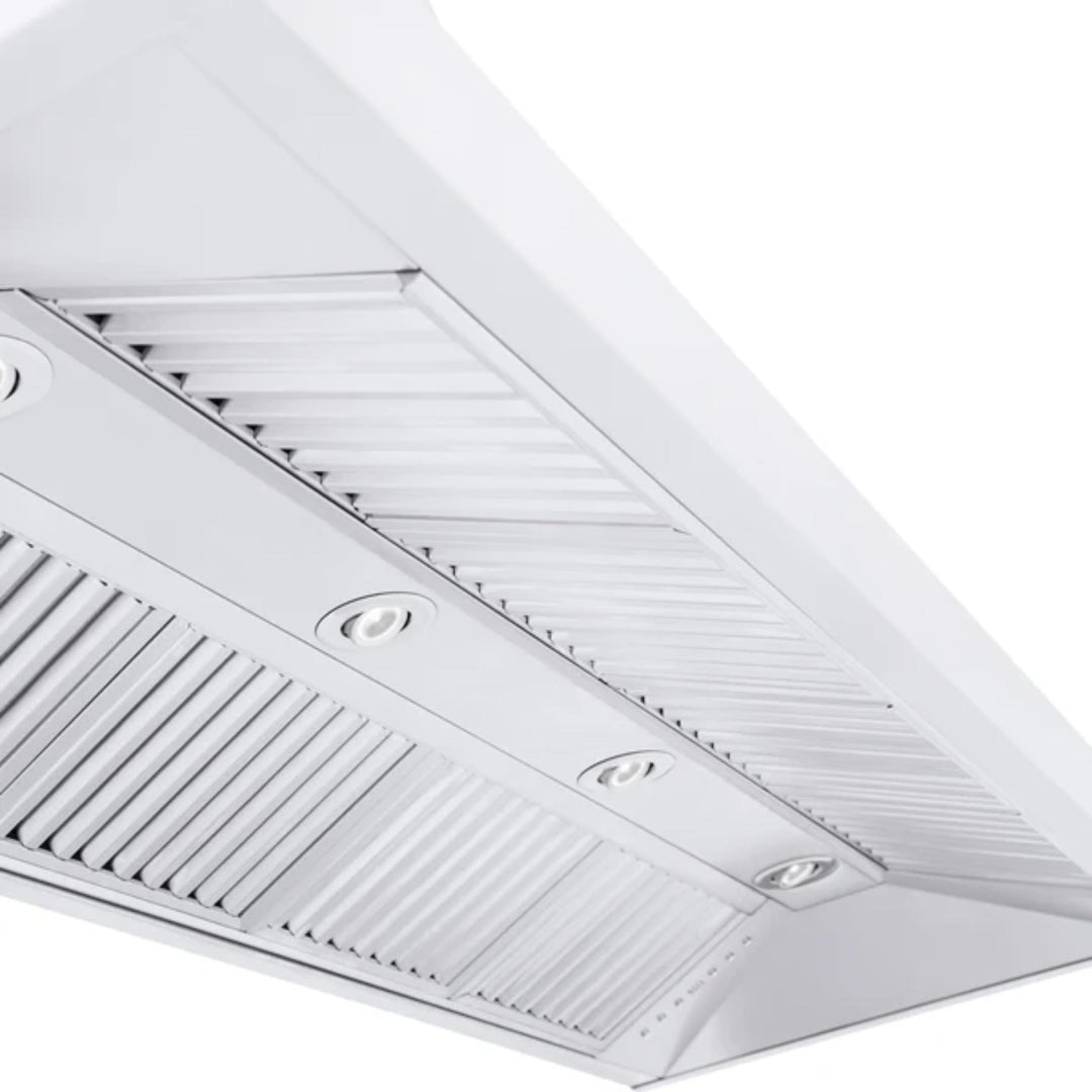ZLINE 30", 36", 42", 48", and 60" Professional Convertible Vent Wall Mount Range Hoods with Crown Molding in Stainless Steel
