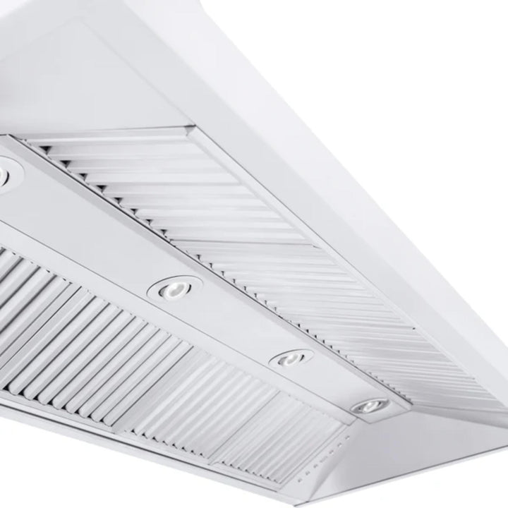 ZLINE 30", 36", 42", 48", and 60" Professional Convertible Vent Wall Mount Range Hoods with Crown Molding in Stainless Steel
