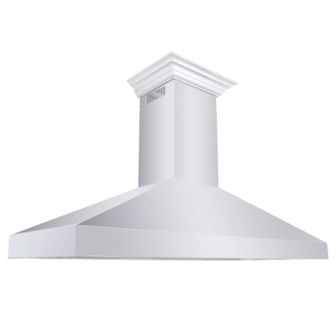 ZLINE 30", 36", 42", 48", and 60" Professional Convertible Vent Wall Mount Range Hoods with Crown Molding in Stainless Steel