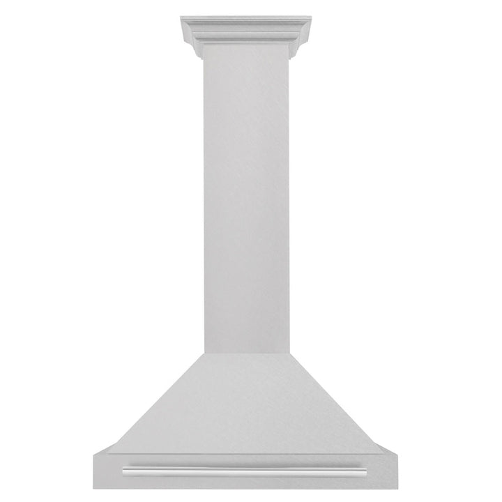 ZLINE 30 in. Convertible Satin Stainless Steel Wall Mount Range Hood with Stainless Steel Handle (KB4SNX-30)