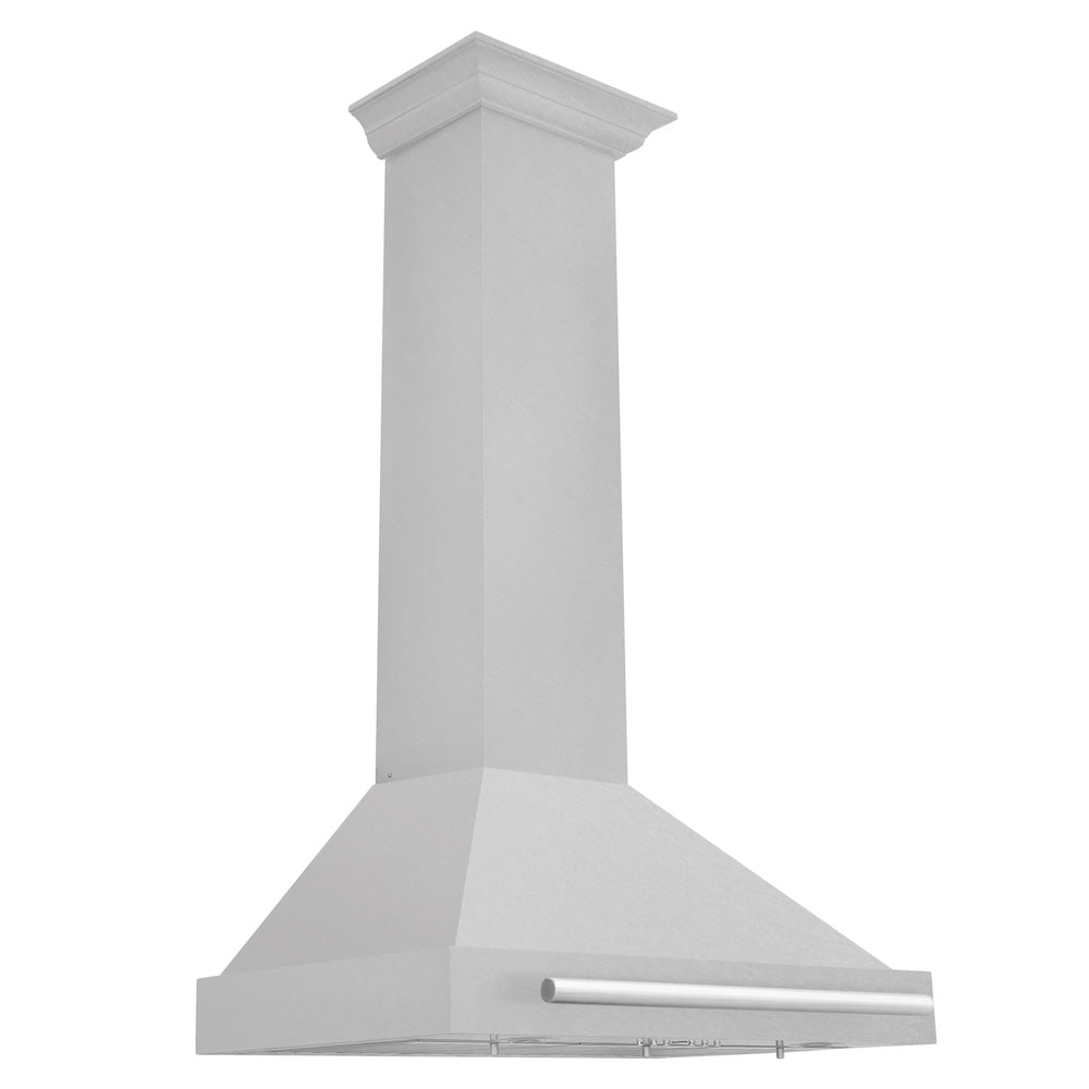 ZLINE 30 in. Convertible Satin Stainless Steel Wall Mount Range Hood with Stainless Steel Handle (KB4SNX-30)