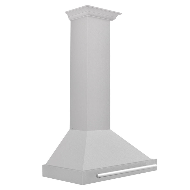 ZLINE 30 in. Convertible Satin Stainless Steel Wall Mount Range Hood with Stainless Steel Handle (KB4SNX-30)
