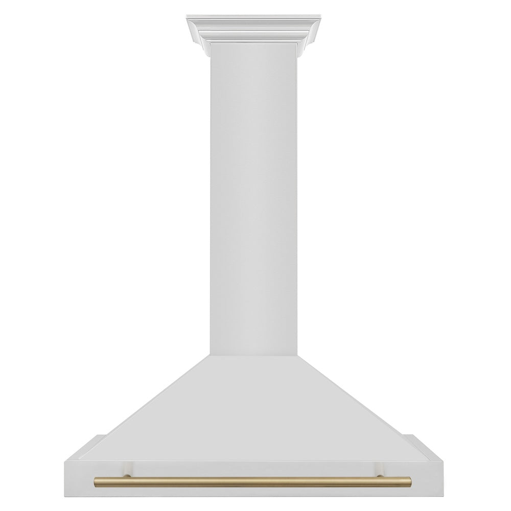 ZLINE 36 in. Autograph Edition Convertible Stainless Steel Range Hood with Stainless Steel Shell and Champagne Bronze Accents (KB4STZ-36-CB)