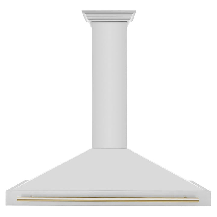 ZLINE 48 in. Autograph Edition Convertible Stainless Steel Range Hood with Stainless Steel Shell and Polished Gold Accents (KB4STZ-48-G)