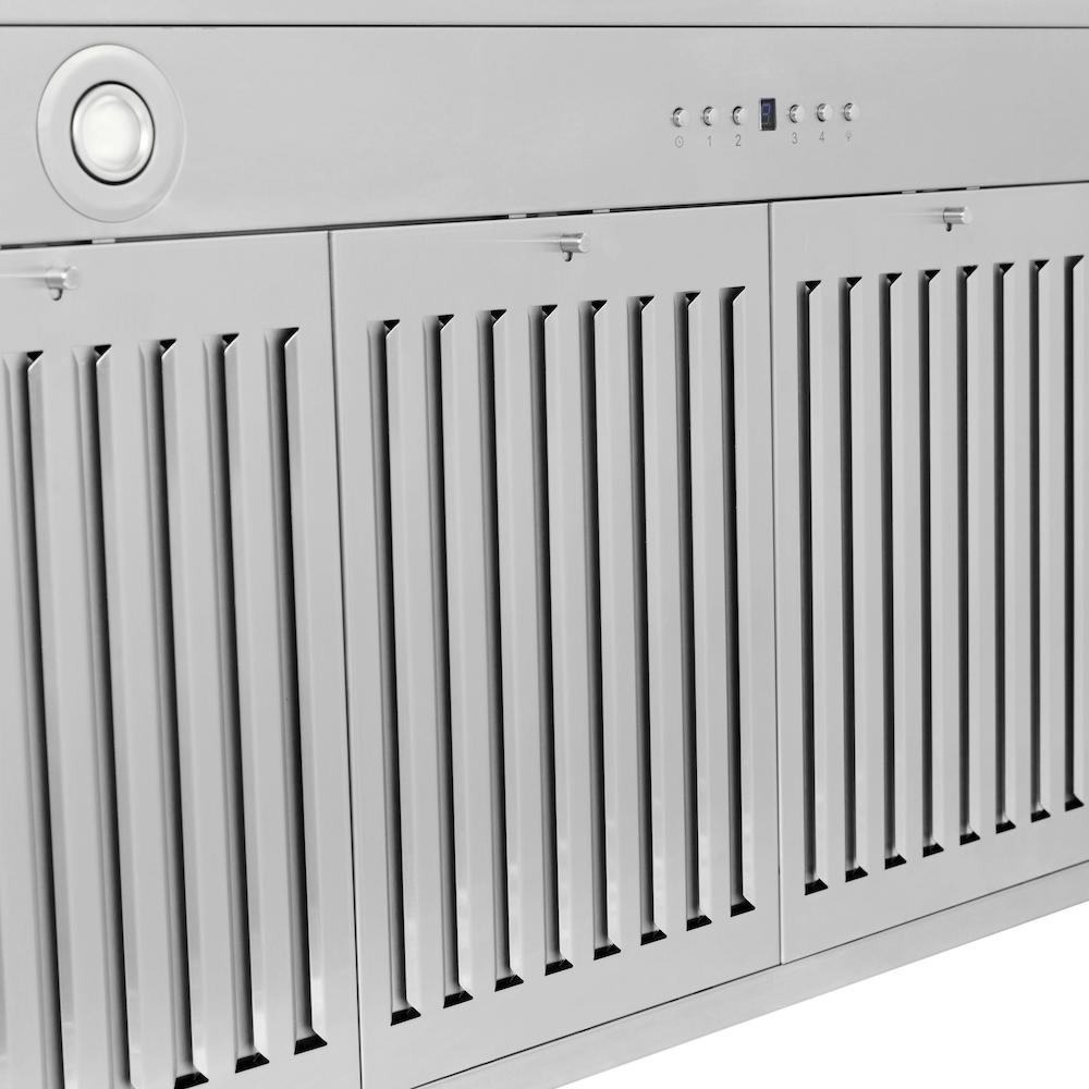 ZLINE 36 in.Autograph Edition Convertible Stainless Steel Range Hood with White Matte Shell and Matte Black Accents (KB4STZ-WM36-MB)