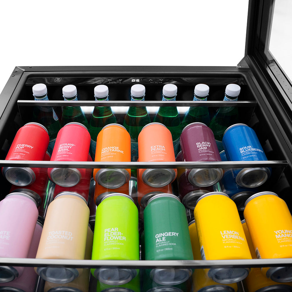 ZLINE 24 in. Monument 154 Can Beverage Fridge in Stainless Steel, Open Box-Excellent Condition