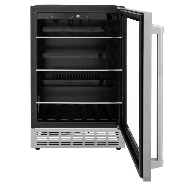 ZLINE 24 in. Monument 154 Can Beverage Fridge in Stainless Steel, Open Box-Excellent Condition