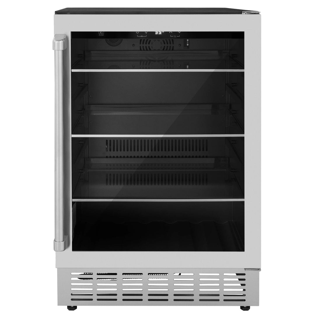 ZLINE  Appliance Package - 36" Gas Range, Range Hood, Microwave Drawer, Dishwasher and Beverage Fridge, 5KP-SGRRH36-MWDWV-RBV