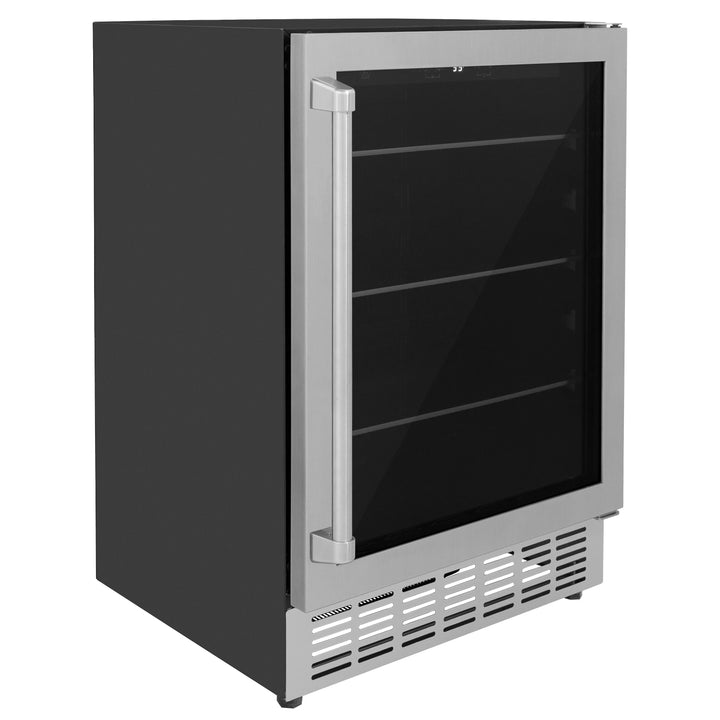 ZLINE 24" 154 Can Beverage Fridge in Stainless Steel - Monument Series, RBV-US-24