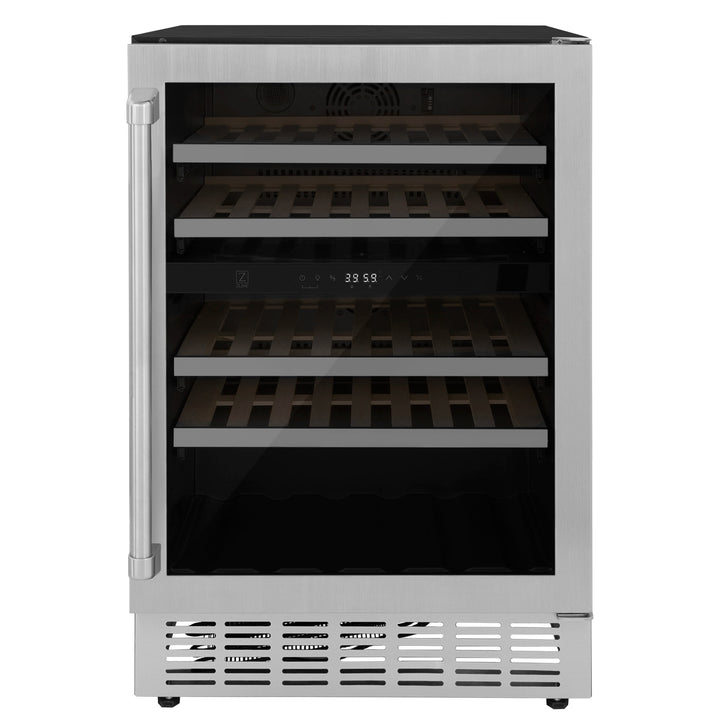 ZLINE 24" Monument Dual Zone 44-Bottle Wine Cooler in Stainless Steel
