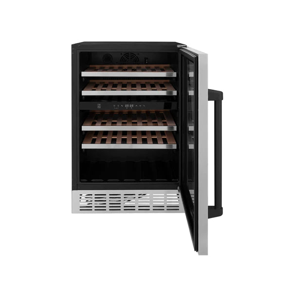 ZLINE Autograph Package - 24" Wine Cooler and 24" Beverage Fridge with Matte Black Accents, 2KP-RBV-RWV-MB