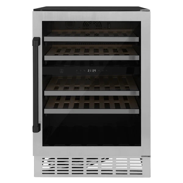 ZLINE Autograph Package - 24" Wine Cooler and 24" Beverage Fridge with Matte Black Accents, 2KP-RBV-RWV-MB