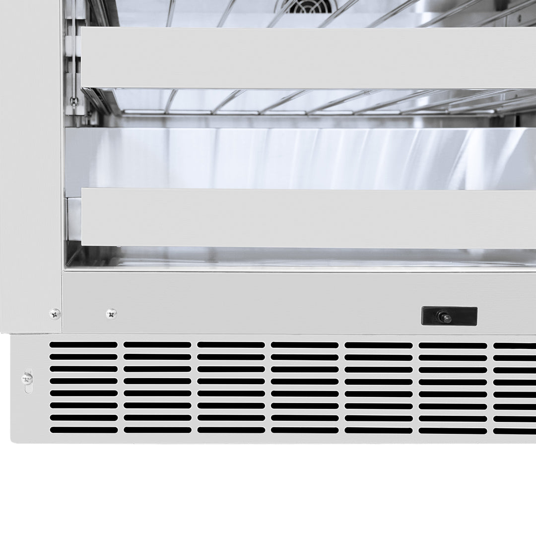 ZLINE 24 in. Touchstone Dual Zone 44 Bottle Wine Cooler with Panel Ready Glass Door, Open Box-Excellent Condition