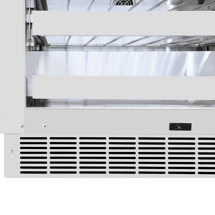 ZLINE 24 in. Touchstone Dual Zone 44 Bottle Wine Cooler with Panel Ready Glass Door, Open Box-Excellent Condition
