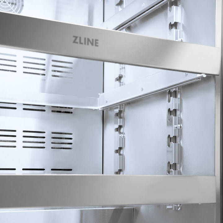 ZLINE 24 in. Touchstone 151 Can Beverage Fridge with Stainless Steel Glass Door, Open Box-Excellent Condition