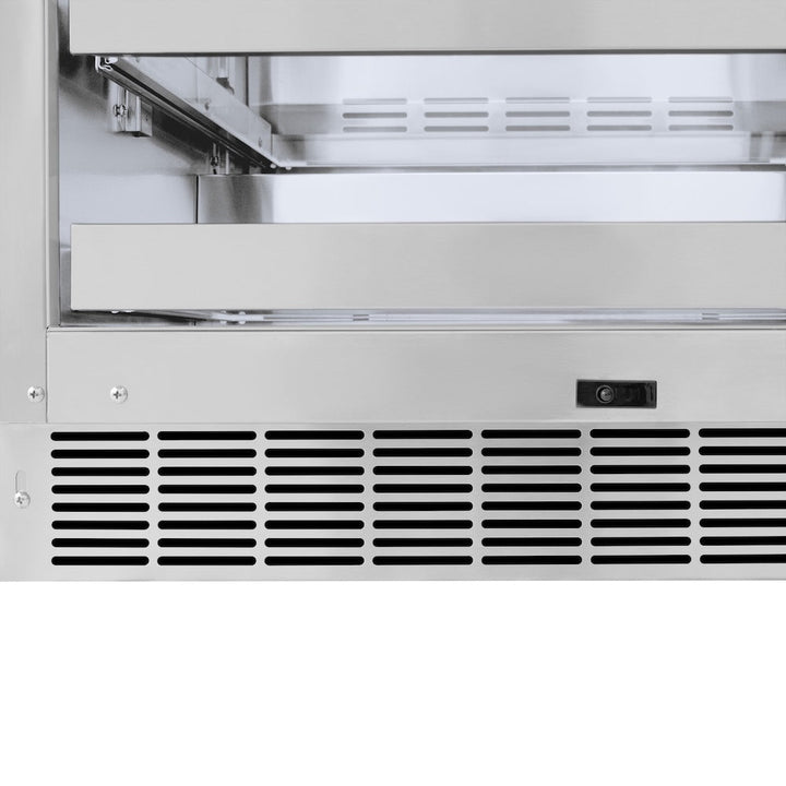 ZLINE 24 in. Touchstone 151 Can Beverage Fridge with Solid Stainless Steel Door, Open Box-Excellent Condition