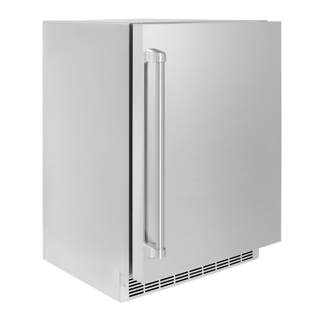 ZLINE 24" Touchstone 151 Can Beverage Fridge with Solid Stainless Steel Door,  RBSO-ST-24