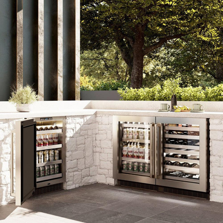ZLINE 24 in. Touchstone Dual Zone 44 Bottle Wine Cooler With Stainless Steel Glass Door (RWDO-GS-24)