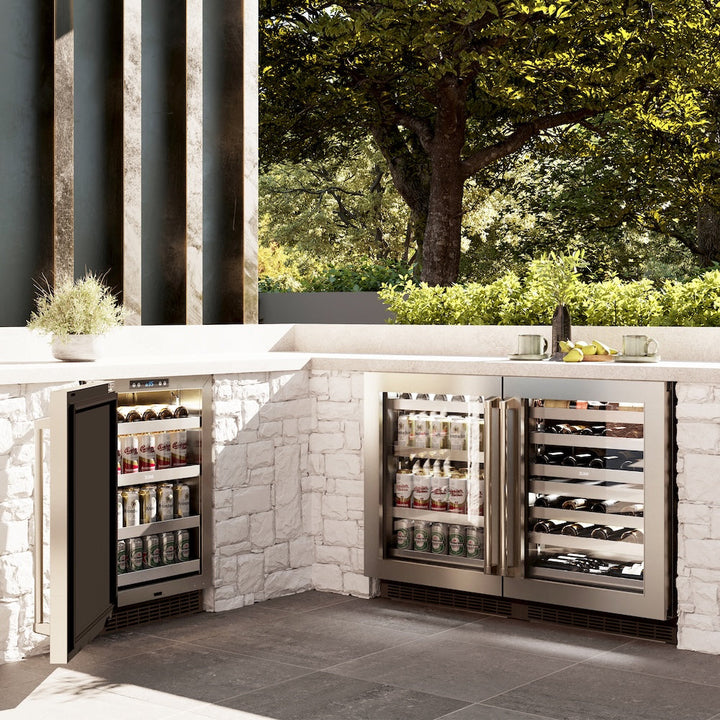 ZLINE 24 in. Touchstone Dual Zone 44 Bottle Wine Cooler with Stainless Steel Glass Door, Open Box-Excellent Condition