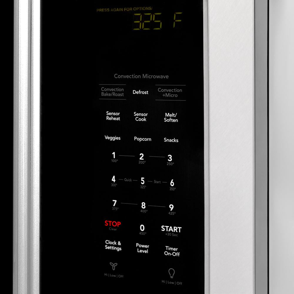 ZLINE 30 in. 1.5 cu. ft. Over-The-Range Convection Microwave Oven in Satin Stainless Steel with Traditional Handle and Sensor Cooking (MWO-OTR-H-30-SS)