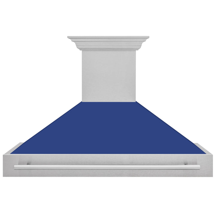 ZLINE 48" Fingerprint Resistant Stainless Steel Range Hood with Blue Matte Shell (8654SNX-BM48)