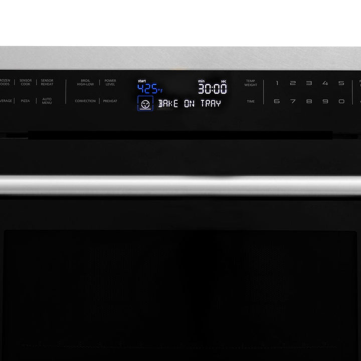 ZLINE 24 in. 1.6 cu ft. Built-in Convection Microwave Oven in Satin Stainless Steel with Speed and Sensor Cooking (MWO-24-SS)
