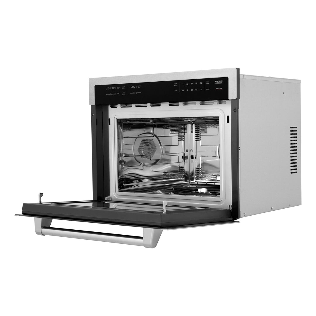 ZLINE 24 in. 1.6 cu ft. Built-in Convection Microwave Oven in Satin Stainless Steel with Speed and Sensor Cooking, Open Box-Excellent Condition