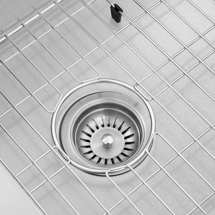 ZLINE 43 in. Garmisch Undermount Single Bowl Satin Stainless Steel Kitchen Sink with Bottom Grid and Accessories (SLS-43S)