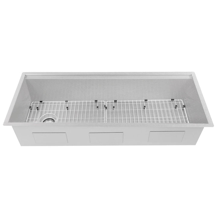 ZLINE 45 in. Garmisch Undermount Single Bowl Satin Stainless Steel Kitchen Sink with Bottom Grid and Accessories (SLS-45S)