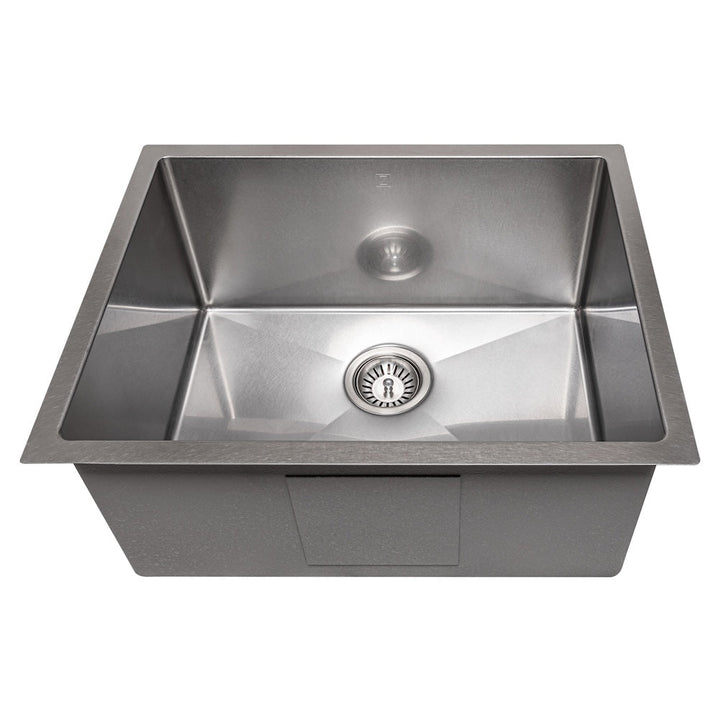 ZLINE 23 in. Meribel Undermount Single Bowl Satin Stainless Steel Kitchen Sink with Bottom Grid (SRS-23S)