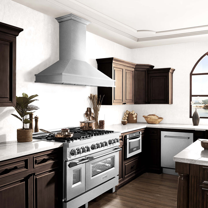 ZLINE 48" Designer Series Wall Mount Range Hood in Fingerprint Resistant Stainless Steel (8656S-48)