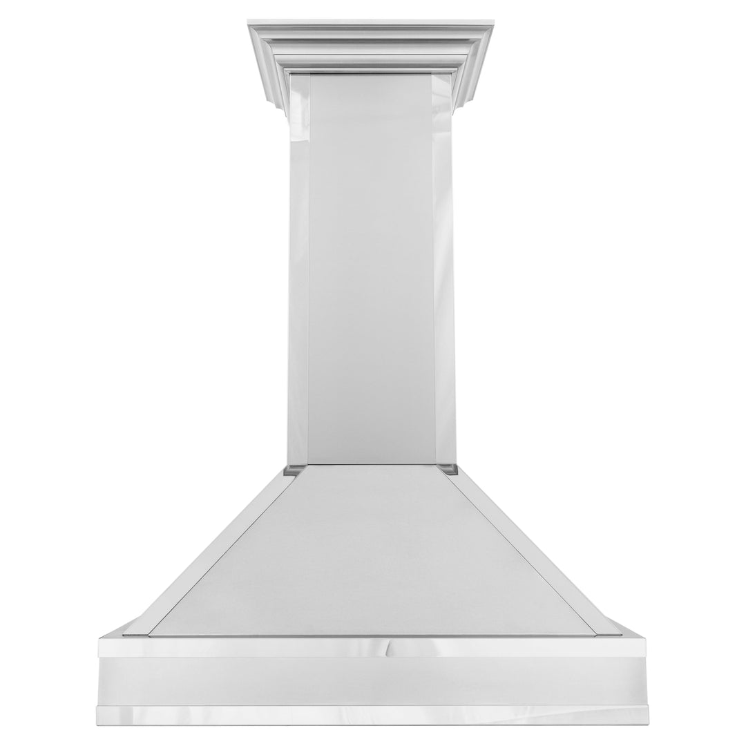 ZLINE 36" Designer Series Ducted Wall Mount Range Hood in Fingerprint Resistant Stainless Steel with Mirror Accents (655MR-36)