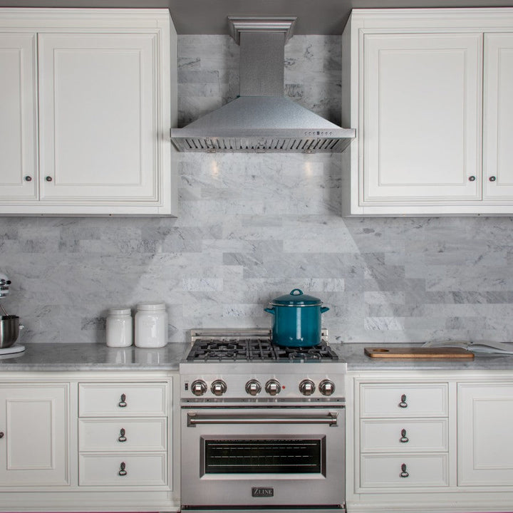 ZLINE 48 in. Designer Series Satin Stainless Steel Convertible Vent Wall Mount Range Hood (8KBS-48)