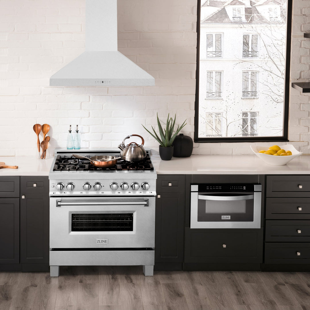 ZLINE 36" Convertible Vent Wall Mount Range Hood in Fingerprint Resistant Stainless Steel (8KL3S-36)